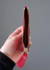 Kırmızı Renk Deri Kadın Cüzdan/ Kartlık