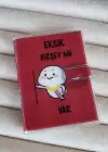 Kırmızı Renk Eksik Birşey Mi Var Yazılı Mini Defter