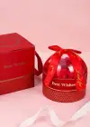 Kırmızı Renk Fanus İçinde Gül Takı Organizerli Hediye Kutusu