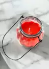 Kırmızı Renk Gül Kokulu Mum