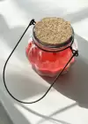 Kırmızı Renk Gül Kokulu Mum