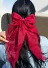 Kırmızı Renk Kurdele Figürlü Pens Toka