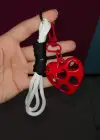 Kırmızı Ve Beyaz Renk Kalp Figürlü Çanta Charm/ Anahtarlık