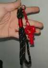 Kırmızı Ve Siyah Renk Çanta Charm/ Anahtarlık