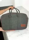 Koyu Gri Renk Büyük Boy El Çantası/ Seyahat Çantası