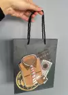 Koyu Gri Renk Gömlek Figürlü 3D Görünümlü Karton Çanta
