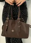 Koyu Kahve Renk Kadın Deri Çanta
