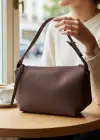 Koyu Kahve Renk Süet Kadın Çanta
