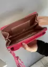 Koyu Pembe Renk Kadın Deri Çanta