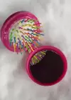 Koyu Pembe Renk Mini Boy Katlanır Çocuk Saç Tarama Fırçası/ Tarak