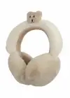 Krem Renk Ayıcık Figürlü Kulaklı Çocuk Peluş Kulaklık