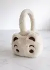 Krem Renk Ayıcık Figürlü Peluş Kulaklık