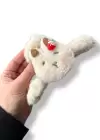 Krem Renk Ayıcık Figürlü Peluş Mandal Toka