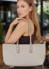 Krem Renk Kadın Süet Çanta