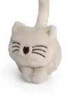 Krem Renk Kedi Figürlü Peluş Kulaklık