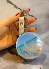 Krem Renk Simli Deniz Yıldızı Figürlü Cep Aynası/ Anahtarlık