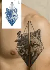 Kurt Figürlü 12 Saat Sonra Kararan Geçici Orta Dövme Tattoo