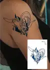 Kuru Kafa Figürlü 12 Saat Sonra Kararan Geçici Dövme Tattoo