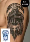 Kuru Kafa Figürlü 12 Saat Sonra Kararan Geçici Orta Dövme Tattoo