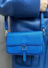 Lacivert Renk Deri Kadın Çanta