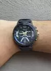 Lacivert Renk Deri Kordonlu Çelik Erkek Saat