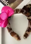 Leopar Desenli Kurdele Figürlü Peluş Taç