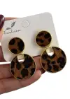 Leopar Figürlü Sallantılı Küpe (Çift)