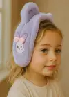 Lila Renk Ayıcık Figürlü Pembe Renk Ayıcık Figürlü