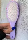 Lila Renk Aynalı Saç Tarama Fırçası / Tarak