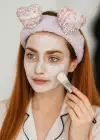 Lila Renk Kalp Figürlü Peluş Saç Bandı