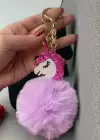 Lila Renk Unicorn Figürlü Peluş Anahtarlık