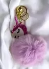 Lila Renk Unicorn Figürlü Peluş Anahtarlık