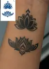 Lotus Figürlü 12 Saat Sonra Kararan Geçici Dövme Tattoo