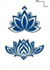 Lotus Figürlü 12 Saat Sonra Kararan Geçici Dövme Tattoo