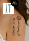 Lotus Figürlü 12 Saat Sonra Kararan Geçici Mini Dövme Tattoo