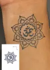 Mandala Figürlü 12 Saat Sonra Kararan Geçici Dövme Tattoo