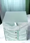 Mavi Renk Ayna Ve Çekmece Detaylı Takı Organizeri