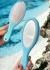 Mavi Renk Aynalı Saç Tarama Fırçası/ Tarak