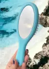 Mavi Renk Aynalı Saç Tarama Fırçası/ Tarak