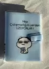 Mavi Renk Hep Çalışmadığım Yerden Üzüyorlar Yazılı Mini Defter