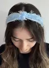 Mavi Renk İnci Detaylı Taç