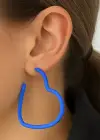 Mavi Renk Kalp Figürlü Küpe (Çift)