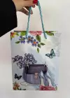 Mavi Renk Karışık Figürlü 3D Görünümlü Karton Çanta