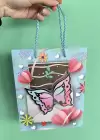 Mavi Renk Kelebek Figürlü 3D Görünümlü Karton Çanta