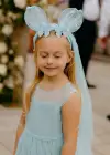 Mavi Renk Kelebek Figürlü Tül Detaylı Taç
