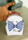 Mavi Renk Kurdele Figürlü Anahtarlık /Cüzdan