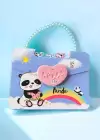 Mavi Renk Panda Figürlü Kilit Detaylı Not Defteri