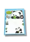 Mavi Renk Panda Figürlü Yapışkanlı Not Kağıdı