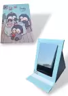 Mavi Renk Penguen Figürlü Lucky Yazılı Masa Aynası