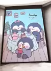 Mavi Renk Penguen Figürlü Lucky Yazılı Masa Aynası